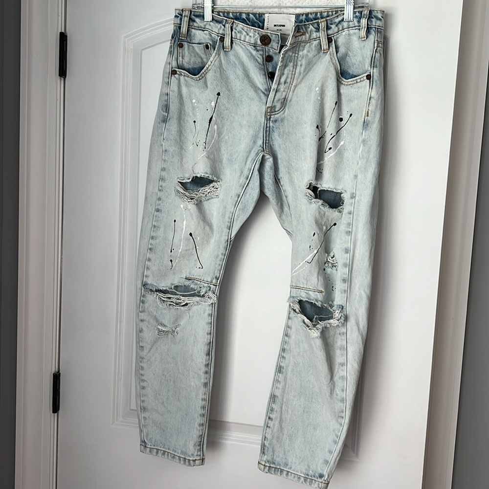 One Teaspoon Saints & Free People Distressed Jeans
